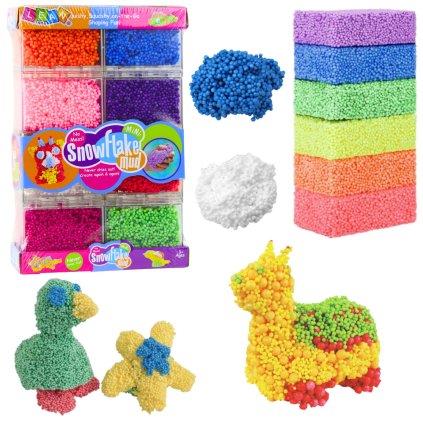 Modelovací Pěnová Tělíska v Krabičkách Barevná Sada 8 ks