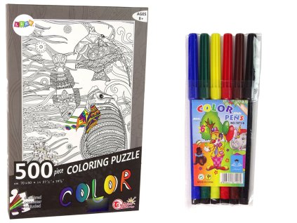 Omalovánkové puzzle 500 dílků Oceánské Ryby