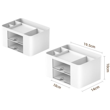 Organizér Na Pracovní Stůl Zásuvky Bílý