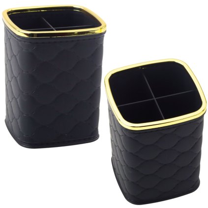 Organizér na štětce Čtyři Přihrádky Černý 12 x 9,5cm