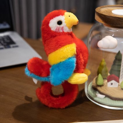 Plyšová Papoušková Narukávniková Náramková Červená