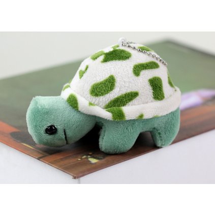 Plyšová Želva 10 cm Modrá Hračka Přívěsek