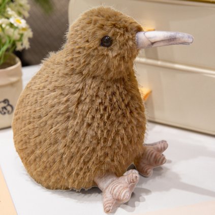 Plyšový Pták Kiwi Mazlík Maskot Světle Hnědý 17cm
