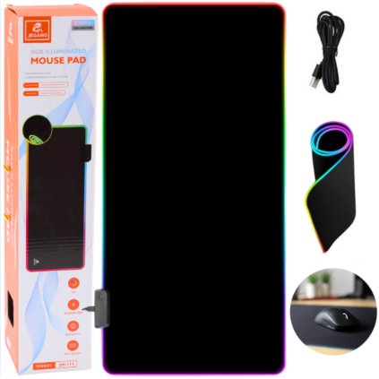 Podložka pod myš a klávesnici s LED osvětlením 30x80cm
