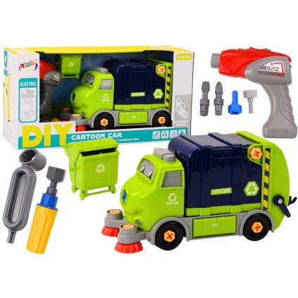 Pohyblivé kreslené smetiště k sestavení DIY Modré