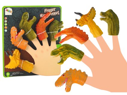 Prstové loutky Dinosauři Zvířata 5 ks