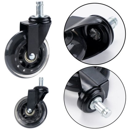 Průhledné tiché pojezdové kolo na křeslo z kaučuku 1 ks