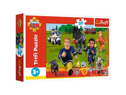 Puzzle - "30" - Připravení na pomoc Požárník Sam Trefl 18297
