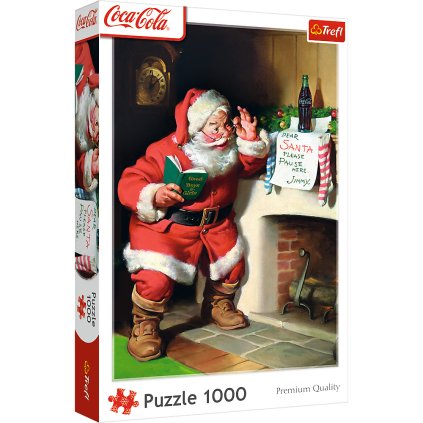 Puzzle - 1000 XMAS - Coca-Cola: Santa u krbu Trefl 10922
