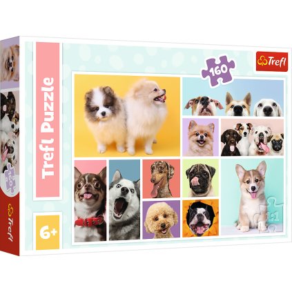 Puzzle - 160 dílků - Psí přátelství - Trefl 15412