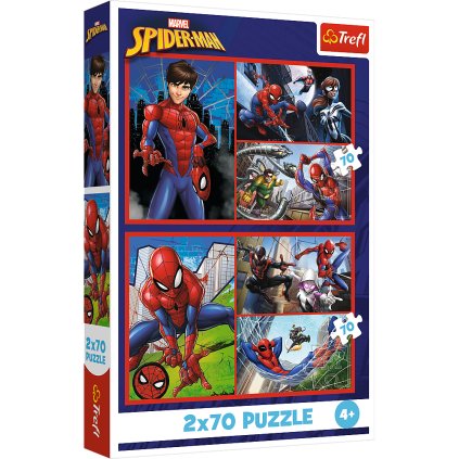 Puzzle - 2x70 - Pavoučí příběhy - Disney Marvel Spiderman Trefl 34443