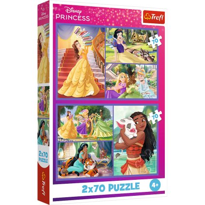 Puzzle - 2x70 - Pohádkové dny - Disney Princezny 34440