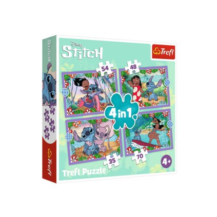 Puzzle - 4v1 - Bláznivý den Lilo a Stitch - Disney Lilo a Stitch 34633