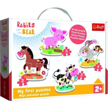 Puzzle - Baby Classic - Na farmě - Bobaski a Medvídek Trefl 36127