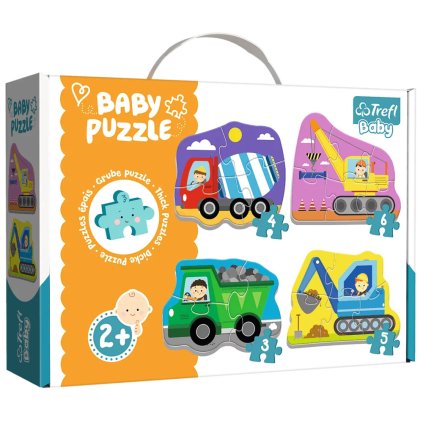 Puzzle - Baby Classic - Vozidla na stavbě - Trefl Baby 36072
