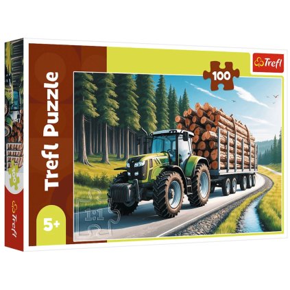 Puzzle 100 - Lesní traktor Trefl 16493