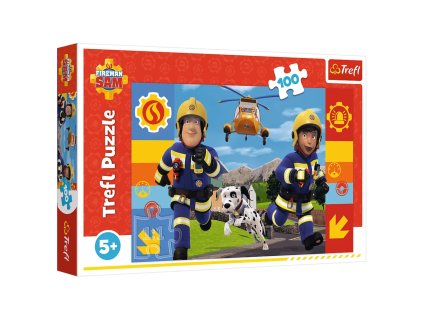 Puzzle 100 - Vždycky ochotný Požárník Sam Trefl 16518