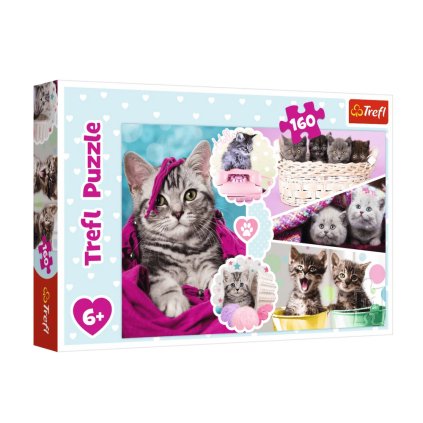 Puzzle 160 dílků Roztomilé koťátka Trefl 15371