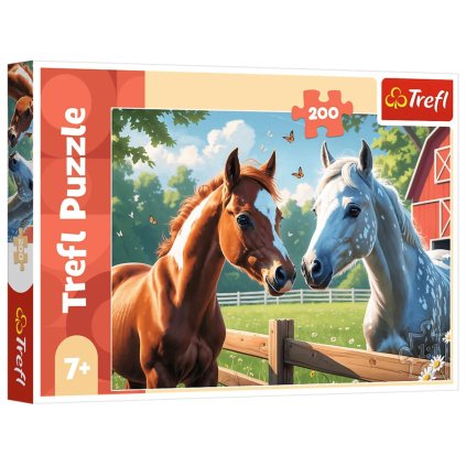 Puzzle 200 - Koně na louce - Trefl 13328