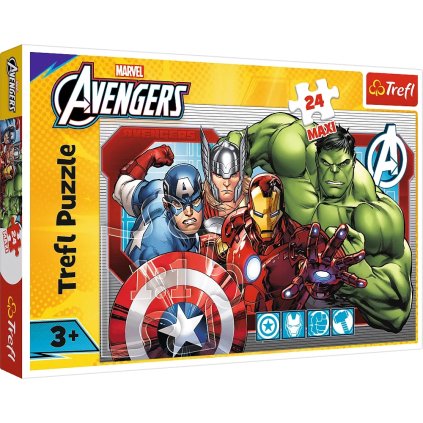Puzzle 24 Maxi - Vždy spravedliví - Disney Marvel The Avengers Trefl 14378