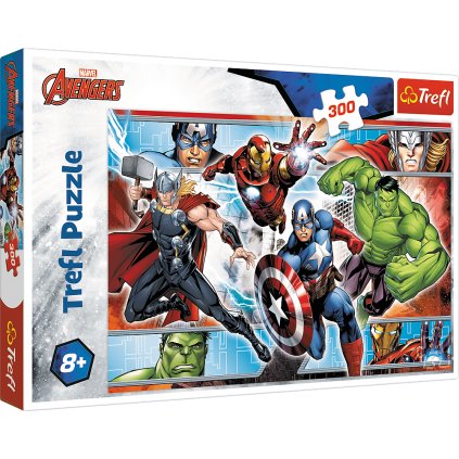 Puzzle 300 dílků - Avengers - Disney Marvel Avengers - vysoká kvalita, ekologické materiály
