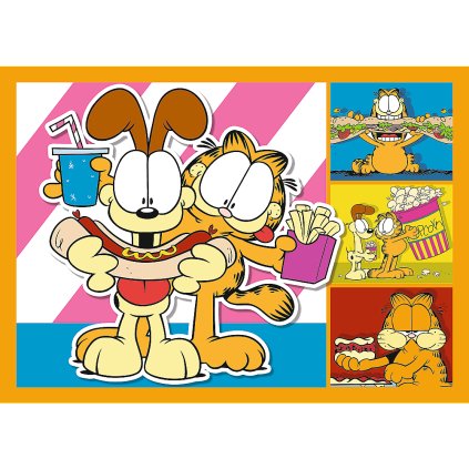 Puzzle 4v1 Garfield Miluje Lasagne Trefl 34673