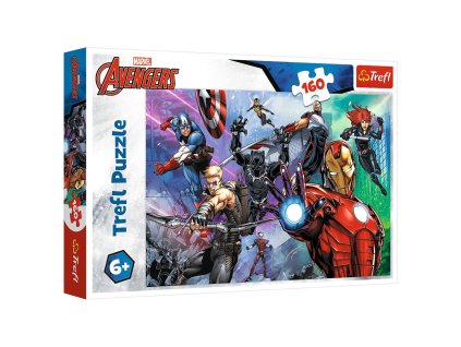 pol pl Puzzle 160 Marvel Avengers Zawsze Gotowi Bohaterowie Trefl 15424 14328 1