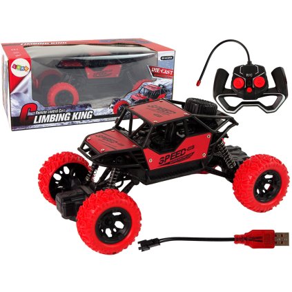 RC Auto na Dálkové Ovládání Terénní 1:18 Červené