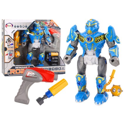 Robot ke Šroubování Zbraň Vrtačka Šroubovák Světla Zvuk Modrý