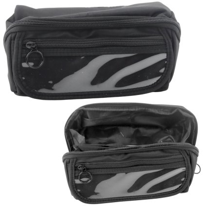 Rozkládací školní penál Černý 20x10cm