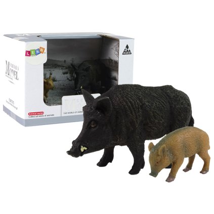 Sada 2 figurek Kanec s mládětem Lesní zvířata