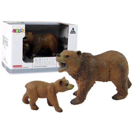 Sada 2 figurek Medvěd Grizzly s mládětem