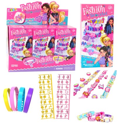 Sada DIY Náramků Přívěsky Vzory Písmena 4 Nastavitelné Náramky