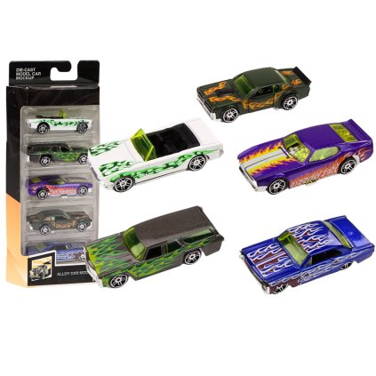 Sada Kovových Auteček 1:64 5 Kusů