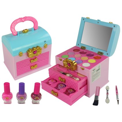 Sada Krásy Líčení Toaletní Stolek Šperkovnice Růžová Mašlička