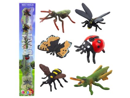 Sada Mini Figurky Hmyz Sršeň Kudlanka Beruška 4-6cm 6ks