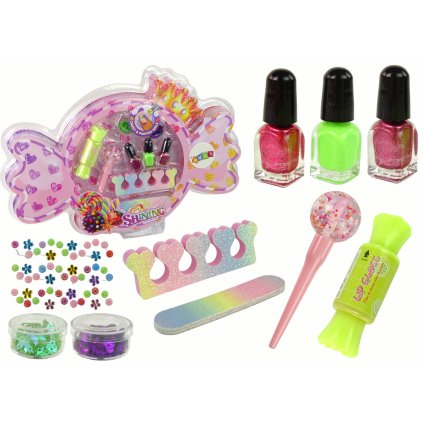 Sada na Líčení a Zdobení Nehtů ve Tvaru Bonbonu