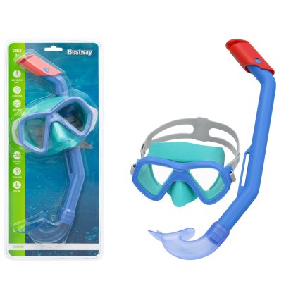 Sada Na Potápění Mask+Šnorchl Modrá Bestway 24023