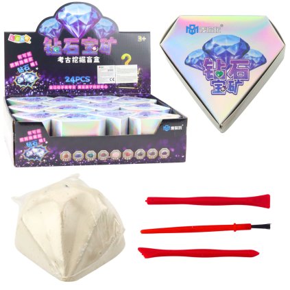 Sada na vykopávání diamantů: Archeologická sada s kameny a nástroji