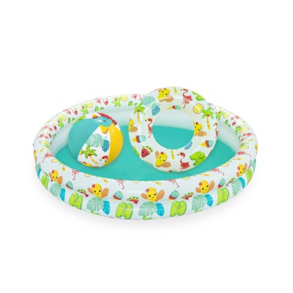 Sada Nafukovací Bazén 3v1 Míč Kruh 122 x 20 cm Bestway 51124
