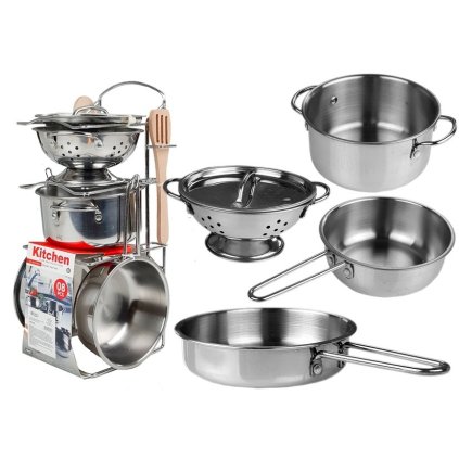 Sada Nerezových Hrnců a Pánví 8 Ks