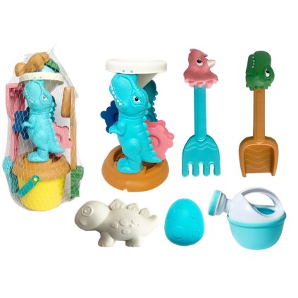 Sada Pískových Hraček Mlýnek Kbelík Formičky Dinosauři
