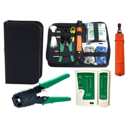Sada Síťových Nástrojů 19v1 Tester Krimpovací Kleště Kabelek