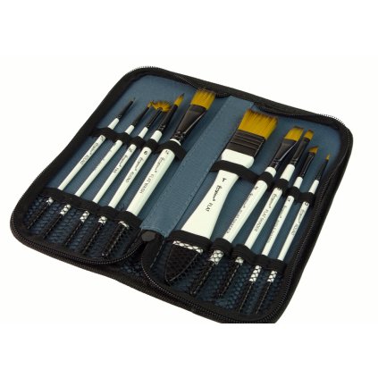 Sada Umělcova V Pouzdru Akrylové Štětce 10 Kusů