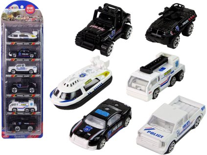 Sada vozidel Autíčka Policie Resoráky 1:64