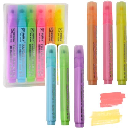 Sada Zvýrazňovačů Školní Kancelářské Barevné 6ks.