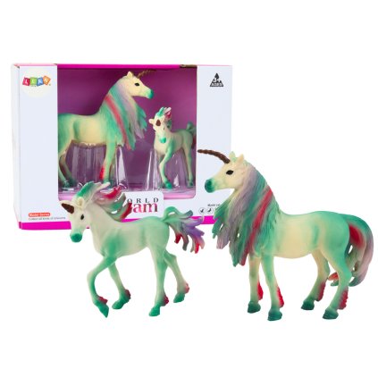 Sběratelské Figurky Jednorožců s Malým Zeleným 2 Ks
