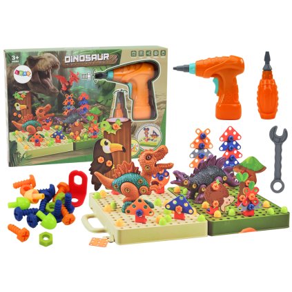 Skládací 3D Puzzle Dinosaury se Vrtačkou pro Děti