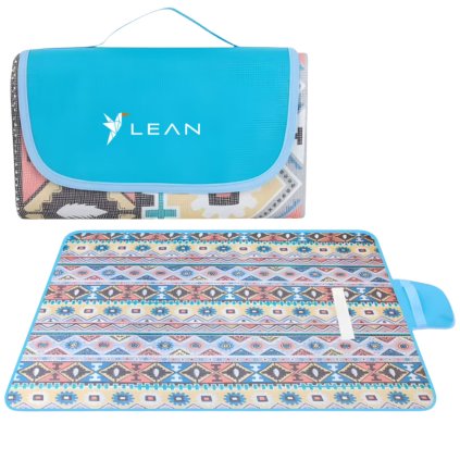 Skládací Plážová Pikniková Deka LEAN Vzory 200 x 200 cm