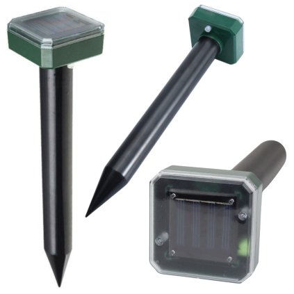 Solární Odpuzovač Krtků Hlodavců Vibrace Zvukové 370m²